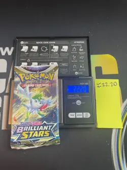 22.20g VERY HEAVY Brilliant Stars Pokemon Sealed Booster Pack New - Image 1