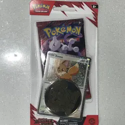 Pokemon TCG Destined Rivals Blister Pack 1 Booster Pack Eevee Promo 2-3 Swirls! - Image 1