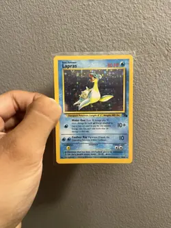 Pokemon TCG Lapras 10/62 Original Fossil Set 1999 Vintage Holo Rare WOTC T239 - Image 1