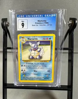 1999 Pokemon Wartortle Graded MINT 9, Base Set Card 42/102 (non-holo) - Image 1