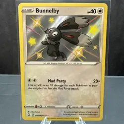 Bunnelby SV097/SV122 Shining Fates Shiny Vault Holo Rare Pokemon TCG Card LP - Image 1
