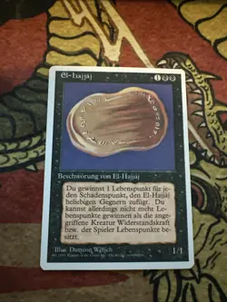 Mtg Magic German 4th Edition El-Hajjaj Warp Artifact Misprint Error Card - Image 1