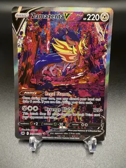 2023 Pokemon Zamazenta v Holo Card GG54/GG70 Crown Zenith - Image 1