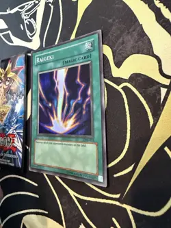 YUGIOH RAIGEKI Holo Unlimited Magic Card - LOB-053 043 💎NM💎 - Image 2