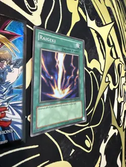 YUGIOH RAIGEKI Holo Unlimited Magic Card - LOB-053 043 💎NM💎 - Image 3