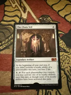 Mtg Magic M15 Misprint Error The Chain Veil Missing Hologram Card - Image 1