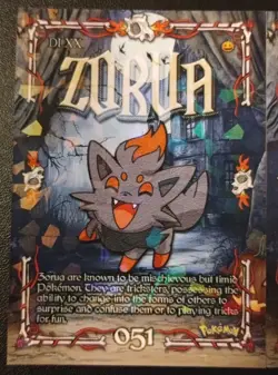ZORUA ZOROARK X2 Cards Prisma Trick Or Treat Halloween Cracked Ice Holo - Image 2