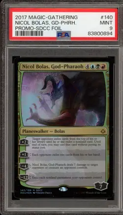 Magic The Gathering MTG Bicol Bolas God-Pharaoh SDCC Foil Promo #140 PSA 9 Mint - Image 1