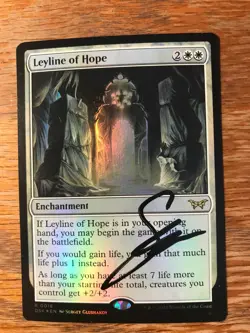 Magic the Gathering MTG foil Leyline of Hope Duskmourn signed NM - Image 1
