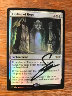 Magic the Gathering MTG foil Leyline of Hope Duskmourn signed NM - Image 2
