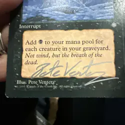 Vintage Rare 95 MTG Magic The Gathering Songs Of The Damned Signed Pete Venters - Image 3