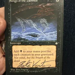 Vintage Rare 95 MTG Magic The Gathering Songs Of The Damned Signed Pete Venters - Image 4