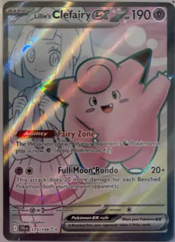 Lillie's Clefairy EX Full Art 173/159 JTG: Journey Together NM Pokemon TCG 2025 - Image 1