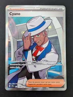 Carte Pokemon Cyano 230/191 FA Full Art Dresseur Etincelles Deferlantes EV08 SSP - Image 1