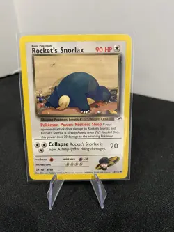 Pokemon TCG Vintage Rocket’s Snorlax Non Holo Rare 33/132 Gym Heroes - Image 1
