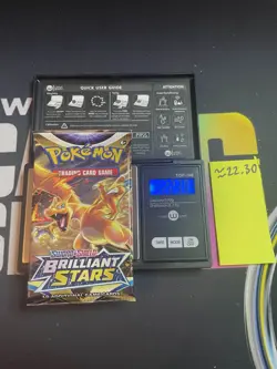 22.30g VERY HEAVY Brilliant Stars Pokemon Sealed Booster Pack New - Image 1