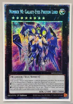 Yugioh! 1x Number 90 Galaxy-Eyes Photon Lord MP25-EN033 Starlight Rare 1st Ed NM - Image 1