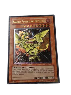 Yu-Gi-Oh Sacred Phoenix of Nephthys FET-EN005 Ultimate Rare 1st Edition - Image 1