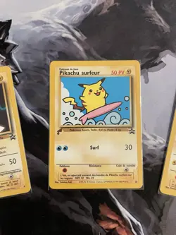 Pokemon Surfing Pikachu Card French Edition 2000 World Collection 28 - Image 1