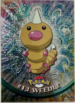 WEEDLE #13, Series 1 - 2000, Topps TV Animation Edition Chrome Pokemon Card - Image 1