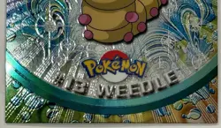 WEEDLE #13, Series 1 - 2000, Topps TV Animation Edition Chrome Pokemon Card - Image 3