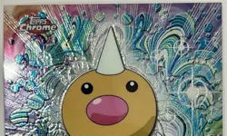 WEEDLE #13, Series 1 - 2000, Topps TV Animation Edition Chrome Pokemon Card - Image 4