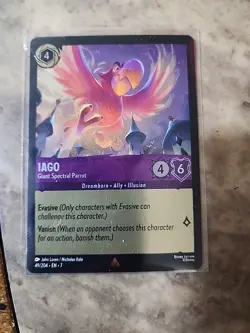Iago Giant Spectral Parrot Rare Card Foil 49/204 Lorcana Archazia's Island - Image 1