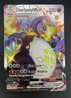 Pokemon TCG Charizard VMAX Holo Ultra Rare Card SV107/SV122 Shining Fates - Image 1