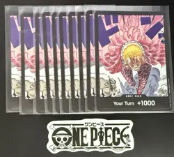 10x One Piece OP10 Don Card Donquixote Doflamingo- English-Foil-Playset-TCG-Mint - Image 1