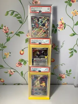 x3 Graded Pokemon Cards Full art and Regular, PSA 9 & 8 - Image 1