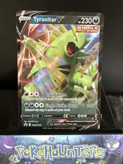Pokemon Card Tyranitar V SWSH109 Black Star Promo Half Art NM - Image 1