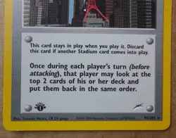 Radio Tower 95/105 Rare Non-Holo 1st Edition Trainer Neo Destiny Pokemon Card LP - Image 3