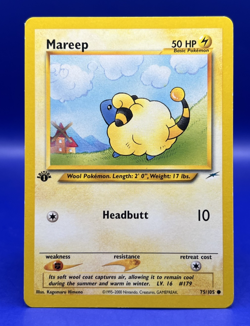 Pokemon Card Mareep 1st Edition Neo Destiny 75/105 Common LP - Image 1