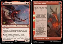 [1x] Urabrask // The Great Work - Foil - Prerelease Promo Near Mint, English Mar - Image 1