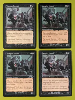 Vampire Hounds x4 Exodus 4x Playset Magic the Gathering MTG - Image 1