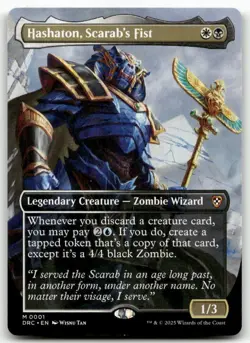 Hashaton, Scarab's Fist (Borderless) #1 MTG Aetherdrift NM X1 - Image 1