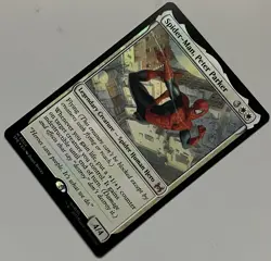 MTG Marvel’s SPE Spider-Man, Peter Parker Legendary Creature MYTHIC FOIL #0004 - Image 3