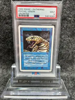 MTG Unlimited Edition 1993 Psychic Venom PSA 9 Mint Old School 93/94 - Image 1