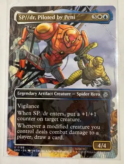 SP dr, Piloted by Peni (BORDERLESS) #199 NM SPM Marvel's Spider-Man Magic MTG - Image 1