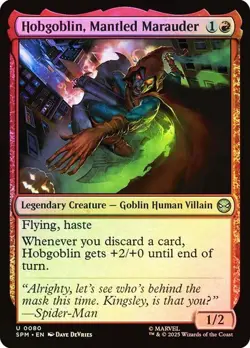 NM Foil Hobgoblin, Mantled Marauder, MTG, Marvel's Spider-Man, Magic, 80 - Image 1