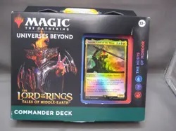 MAGIC THE GATHERING LORD OF THE RINGS HOSTS OF MORDOR COMMANDER DECK c - Image 1