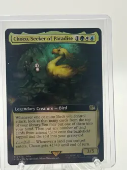 NM - Choco, Seeker of Paradise, #0479 - Extended Art Foil - Final Fantasy x MTG - Image 1