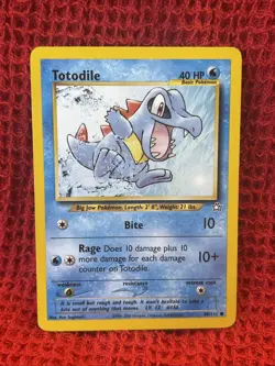 Totodile 80/111 Neo Genesis Regular Pokemon LP/MP WOTC - Image 1