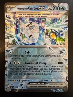 2025 Pokemon S&V Prismatic Wellspring Mask Ogerpon ex Ultra Rare NM 027/131 - Image 1
