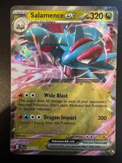 2025 Pokemon S&V Journey Together Salamence ex Double Rare NM 114/159 - Image 1