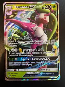 2017 Pokemon Sun & Moon Promo Tsareena GX Full Art NM SM56 TCG - Image 1