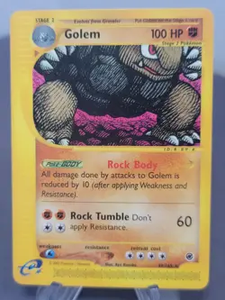 Golem 49/165 Expedition Rare - E-Reader WoTC Pokemon - MP - Image 1