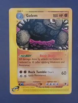 Golem 49/165 Expedition Rare - E-Reader WoTC Pokemon - MP - Image 3