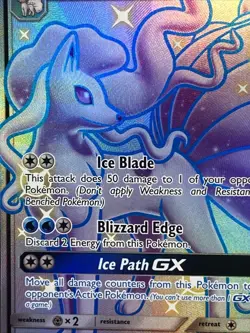 Pokemon TCG Alolan Ninetales GX SV53/SV94 NM Hidden Fates Shiny Vault Full Art - Image 2