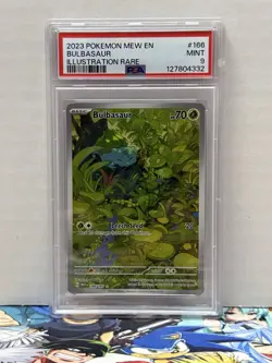 2023 POKEMON MEW EN-151 ILLUSTRATION RARE #166 BULBASAUR PSA 9 - Image 1